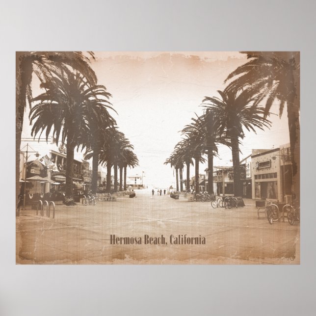 Póster Vintage Hermosa Beach (Frente)