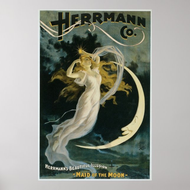 Póster Vintage Herrmann Co Magic (Frente)