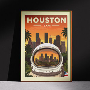 Póster Vintage Houston Texas
