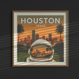 Póster Vintage Houston Texas