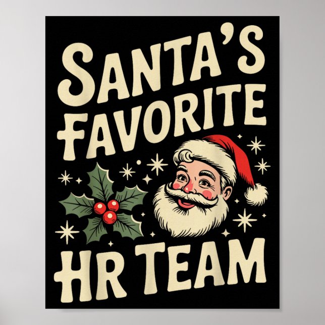 Póster Vintage Human Resource Matching Hr Retro Christmas (Frente)