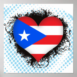 Póster Vintage I Love Puerto Rico