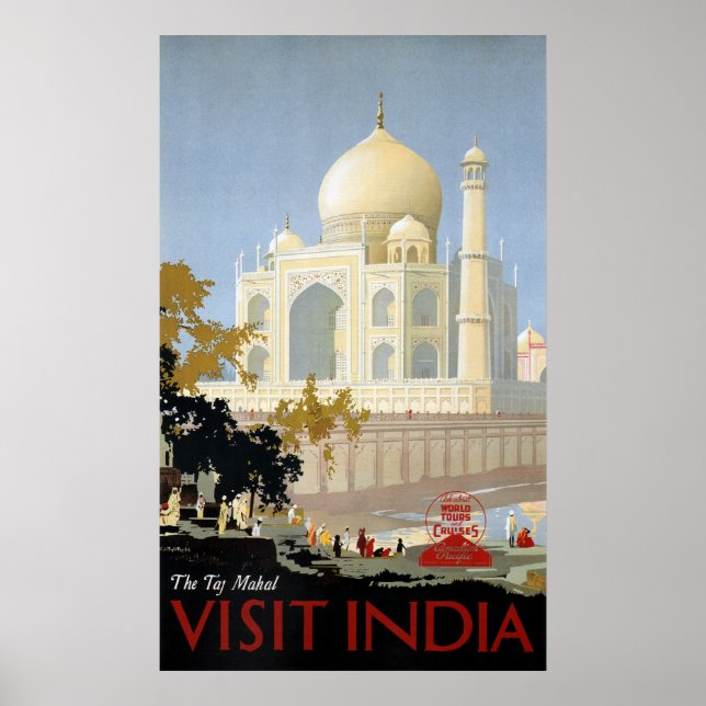 PÓSTER VINTAGE INDIA TRAVEL (Frente)