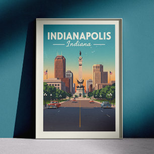 Póster Vintage Indianapolis Indiana