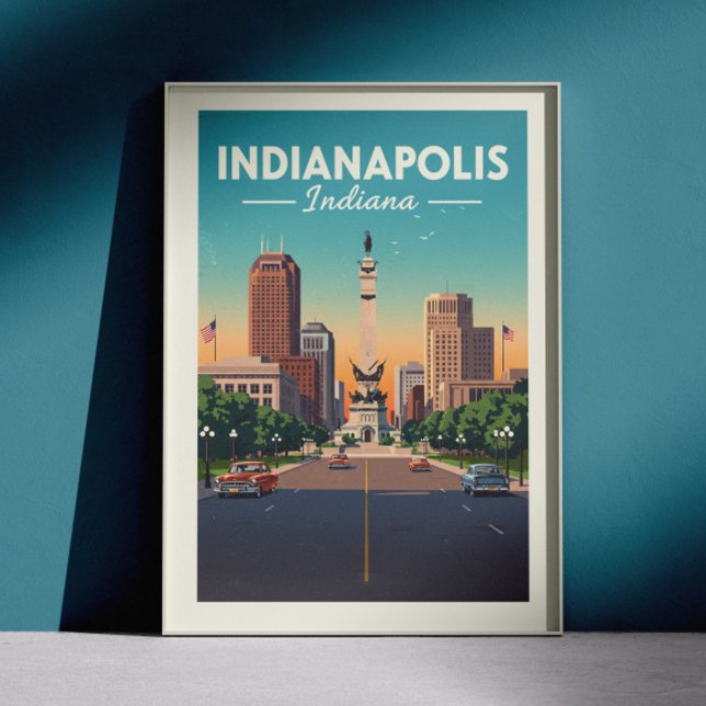 Póster Vintage Indianapolis Indiana (Subido por el creador)