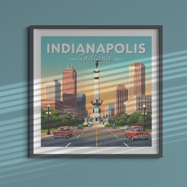 Póster Vintage Indianapolis Indiana (Subido por el creador)