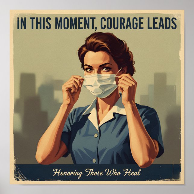 Póster Vintage Inspirational Nurse Poster (Frente)
