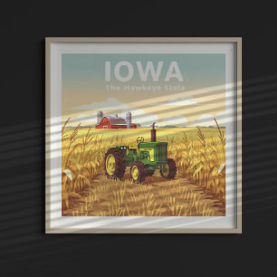 Póster Vintage Iowa
