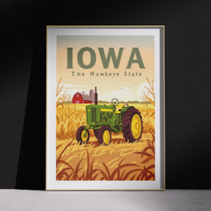 Póster Vintage Iowa