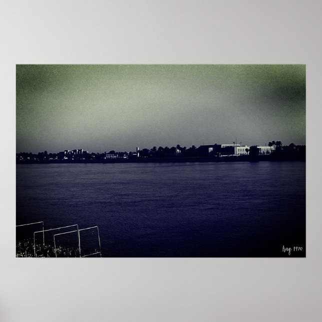 Póster Vintage Irak Bagdad río forat (Frente)