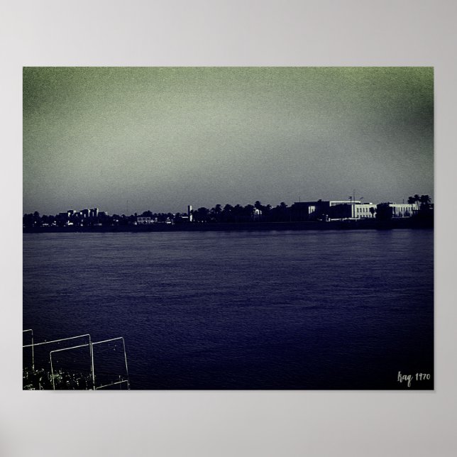 Póster Vintage Irak Bagdad río forat (Frente)