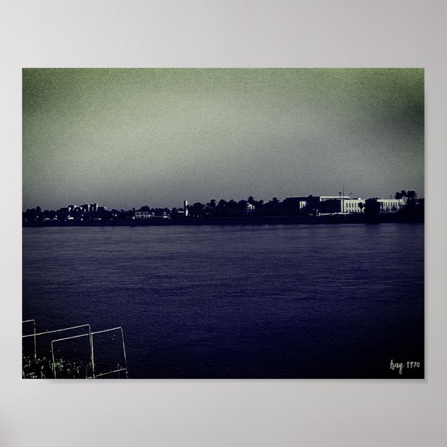 Póster Vintage Irak Bagdad río forat (Frente)