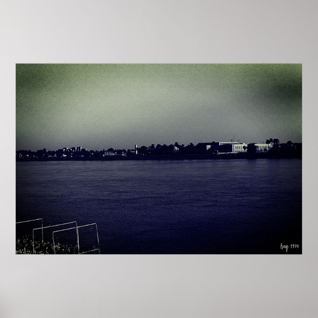Póster vintage Irak Bagdad río forat (Frente)