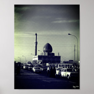Póster Vintage Iraq Bagdad Mezquita Buniya