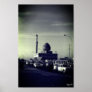Póster Vintage Iraq Bagdad Mezquita Buniya
