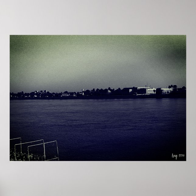 Póster Vintage Iraq Baghdad forat river Poster (Frente)