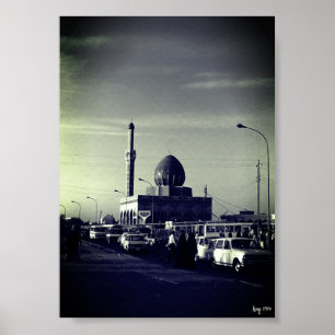 Póster Vintage Iraq Mezquita Buniya de Bagdad