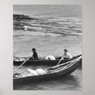 Póster Vintage Ireland, Aran Island Currach