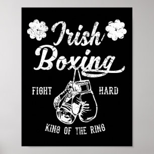 Póster Vintage irlandés de boxeo