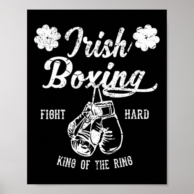Póster Vintage irlandés de boxeo (Frente)
