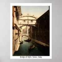 Vintage Italia, puente de suspiros Venecia