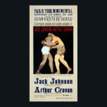 Póster Vintage Jack Johnson vs Arthur Cravan Fight<br><div class="desc">Vintage restored,  high quality promotion poster for the odd boxing match between Jack Johnson and Arthur Cravan (Oscar Wilde's poet nephew) in Barcelona,  1916.  This would look nice framed.</div>
