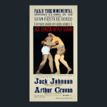 Póster Vintage Jack Johnson vs Arthur Cravan Fight<br><div class="desc">Vintage restored,  high quality promotion poster for the odd boxing match between Jack Johnson and Arthur Cravan (Oscar Wilde's poet nephew) in Barcelona,  1916.  This would look nice framed.</div>