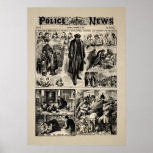 Póster Vintage Jack the Ripper News