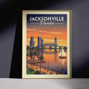 Póster Vintage Jacksonville Florida