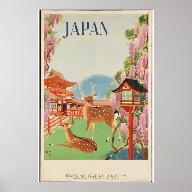 Póster Vintage Japan City Travel Classic Poster de los añ (Frente)