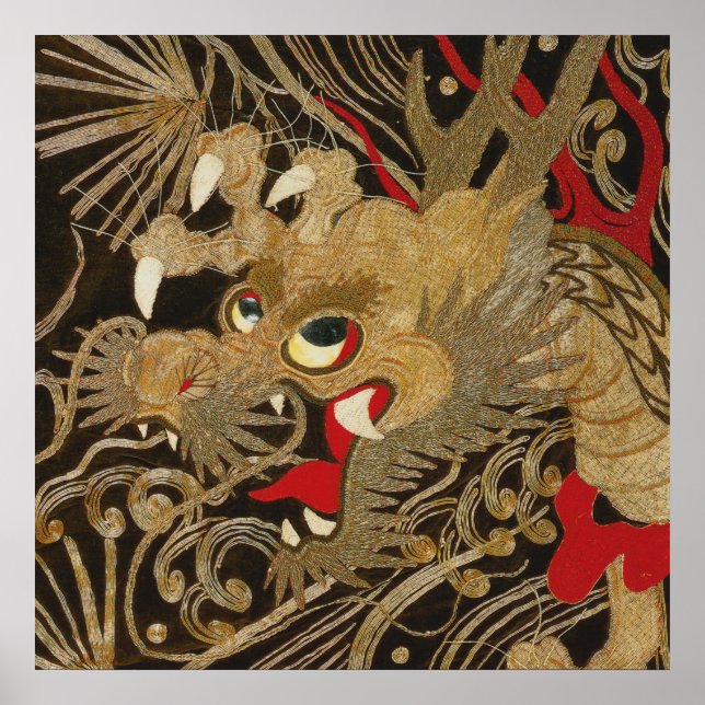 Póster Vintage Japanese Dragon (Frente)