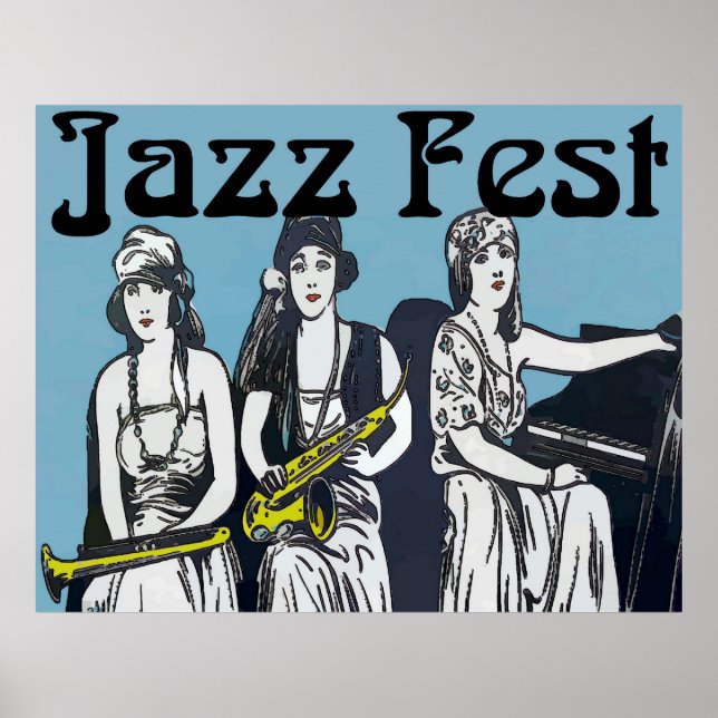 Póster Vintage Jazz Fest Women (Frente)