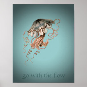 Póster Vintage Jellyfish