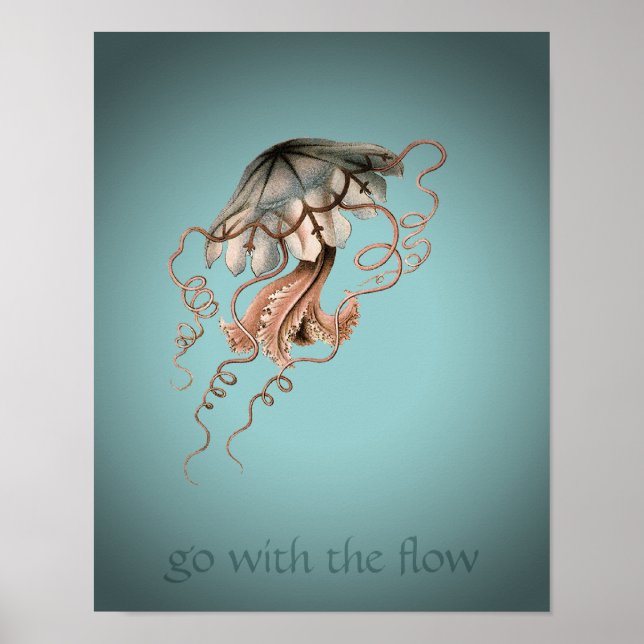 Póster Vintage Jellyfish (Frente)
