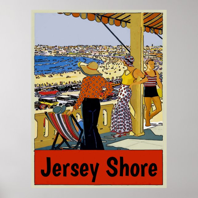 Póster Vintage Jersey Shore (Frente)