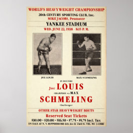 Póster Vintage Joe Lewis vs Max Schmeling Poster