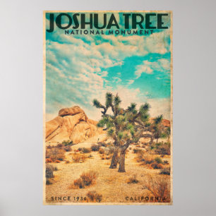Póster Vintage Joshua Tree Travel Poster