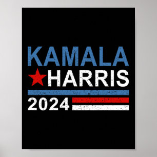 Póster Vintage Kamala Harris 2024 para las elecciones pre