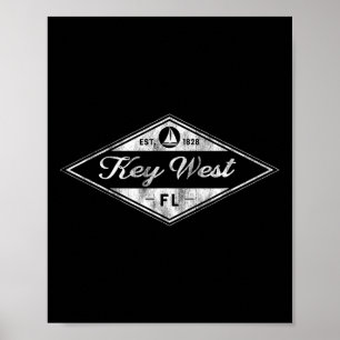 Póster Vintage Key West Florida Keys Est 1828 Vacation So