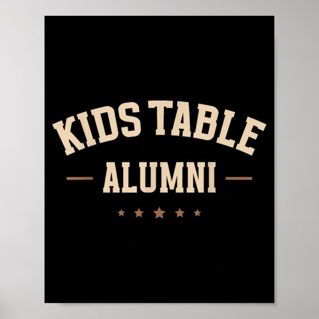 Póster Vintage Kids Table Alumni Thanksgiving Fall Season (Frente)
