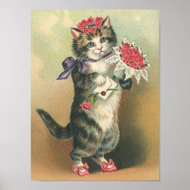 Póster Vintage Kitten (Frente)