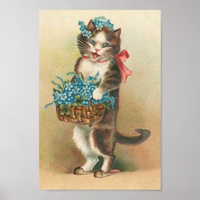 Póster Vintage Kitten (Frente)