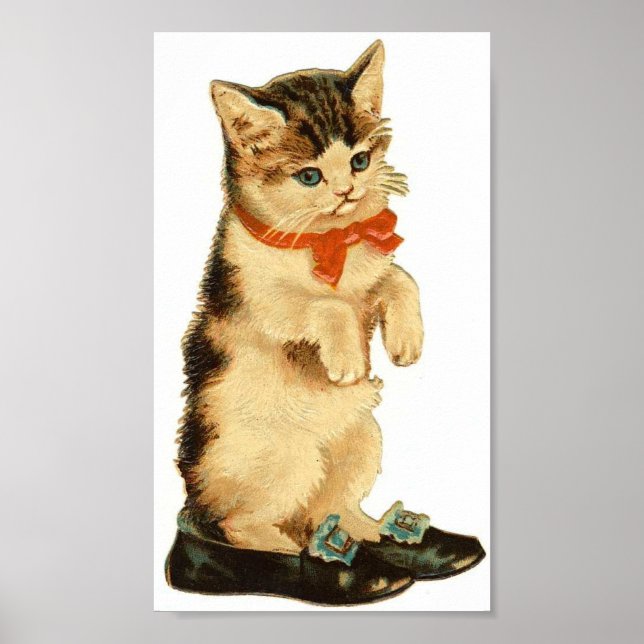 Póster Vintage Kitty (Frente)