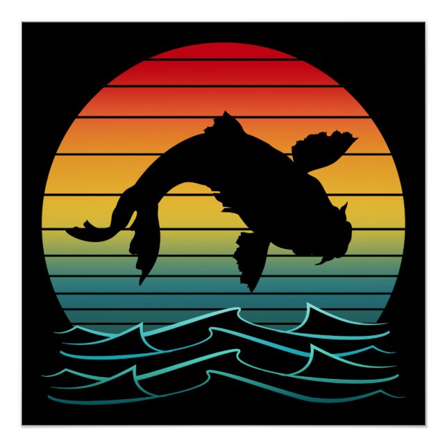 Póster Vintage Koi Fish Sunset Sceneration (Anverso)