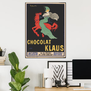 Póster Vintage L. Cappiello, Chocolat Klaus 1903 París