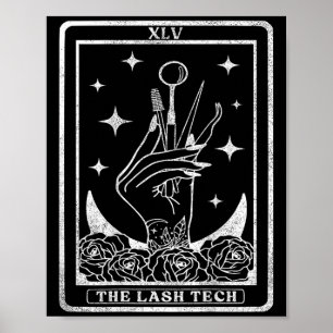 Póster Vintage La Tarjeta Lash Tech Tarot Card The Lash T