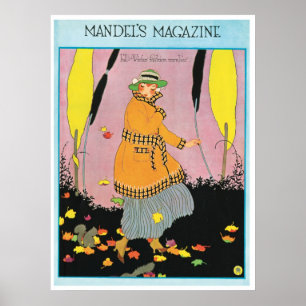 Póster Vintage Lady Winter Fashion Ad Art Print Poster