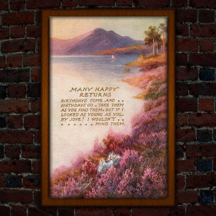 Póster Vintage Lake District 1917 Cumpleaños