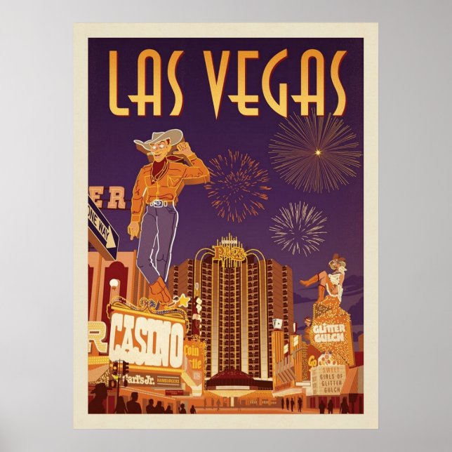 Póster Vintage Las Vegas (Frente)