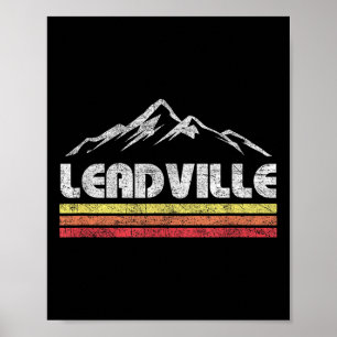 Póster Vintage Leadville Colorado Retro Ski Bicicleta
